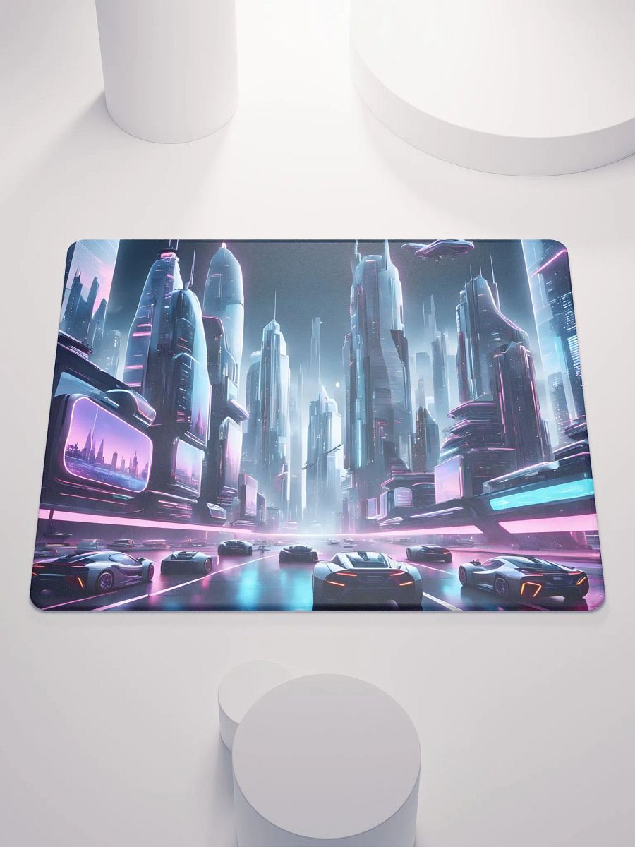 City with Neon Light Gaming Mouse Pad product image (1)