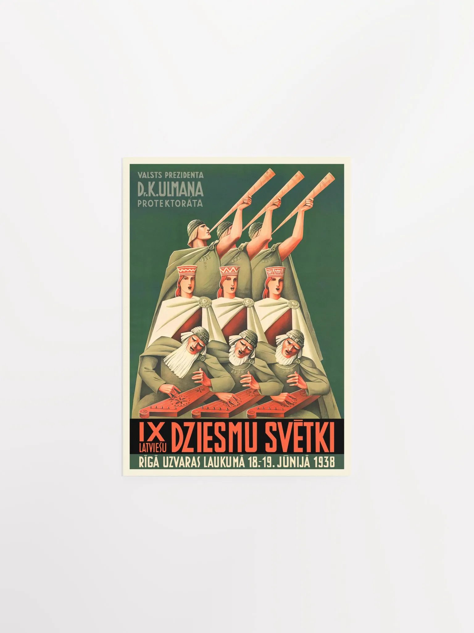 Latvia retro poster, 1938 — retro vintage travel poster, retro travel art, retro travel wall art product image (6)