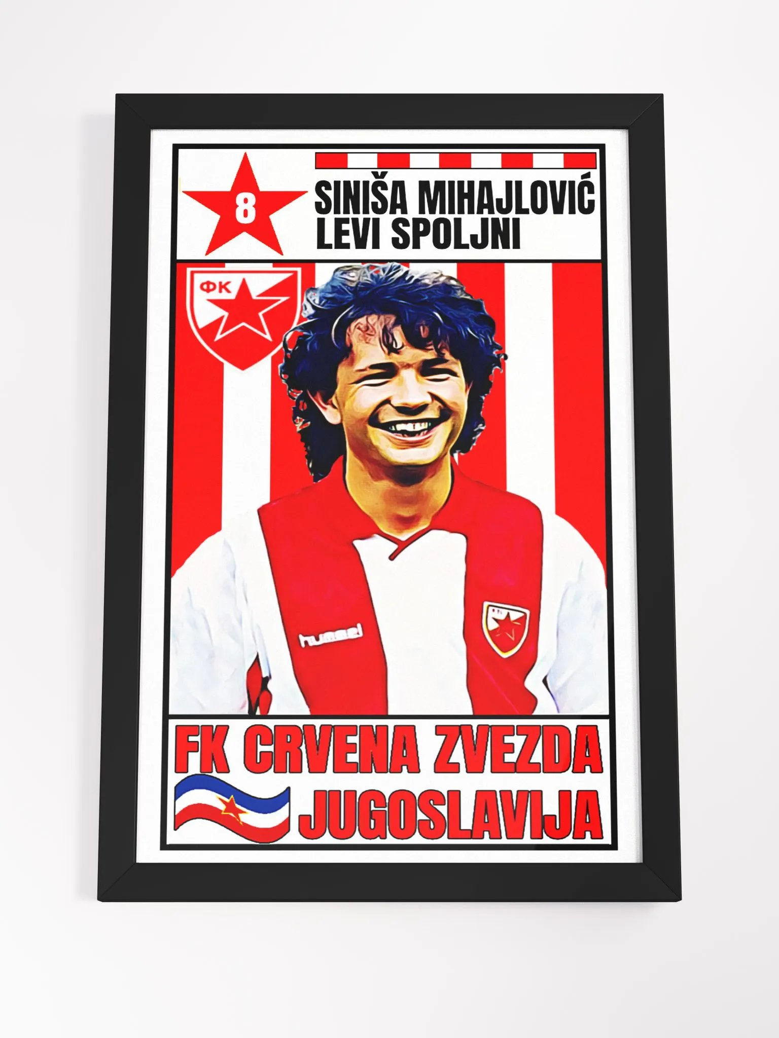 Siniša Mihajlović (FK Crvena Zvezda) #2 Framed High-Quality Matte Poster (in) product image (4)