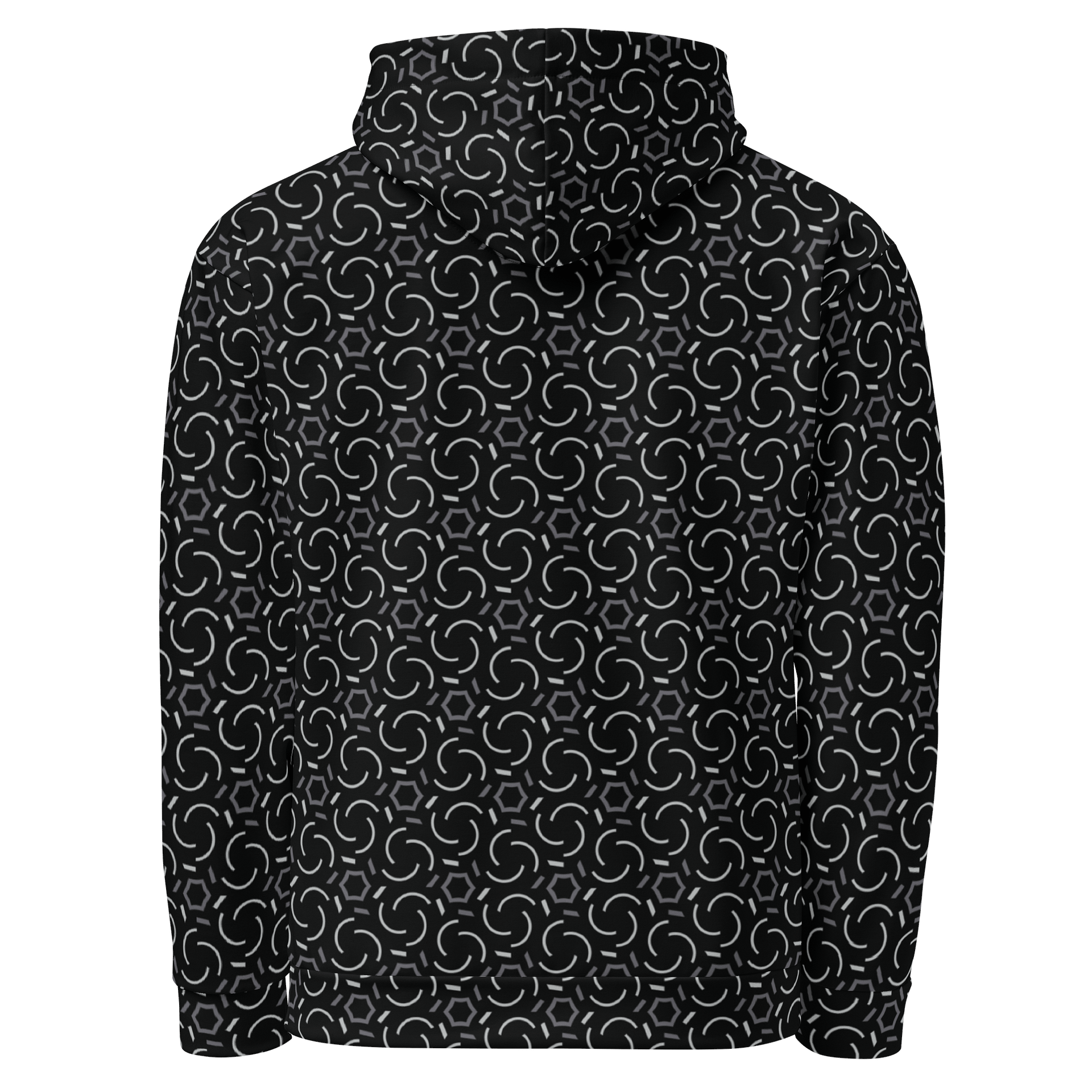 Smoke & Shadow Geometric Allover Print Hoodie for Men and Women product image (3)