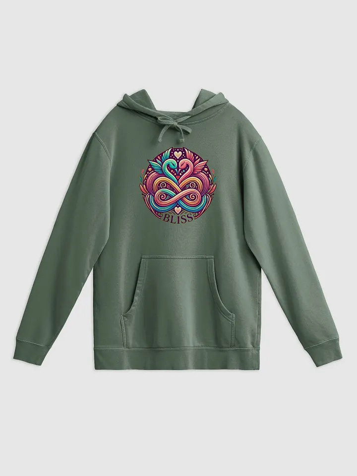 Blissful Swan Heart Pigment-Dyed Hoodie product image (37)