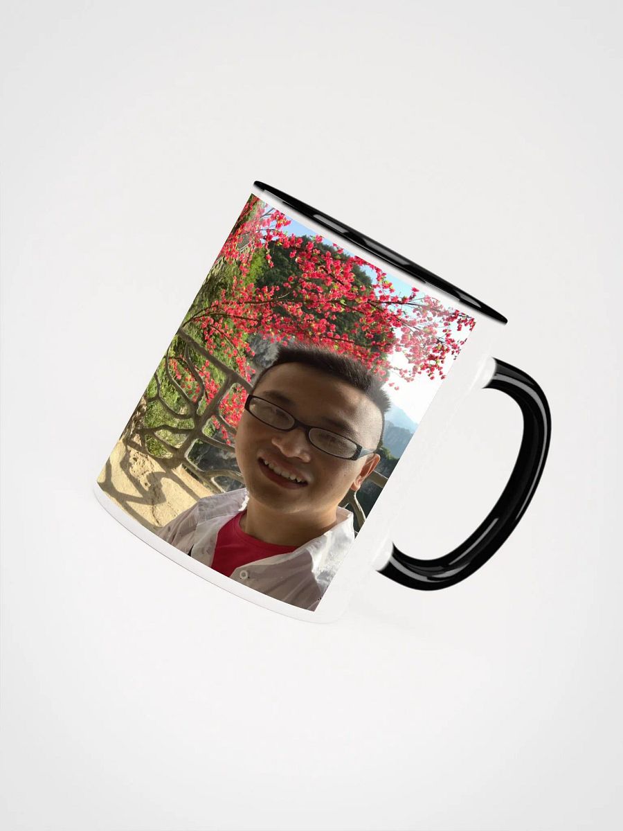 Ceramic Mug with Color Inside: flower and mountain product image (7)
