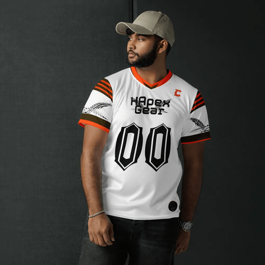 Uncle Buck - White - Recycled Unisex Sports Jersey - Black HApex Gear Black Logo product image (6)