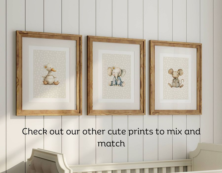 Boho Daisy and Mouse Nursery Print product image (30)