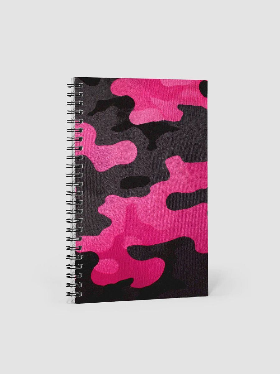 Spiral Notebook black and pink camo product image (1)