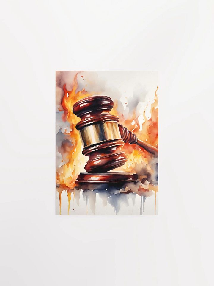 Flaming Gavel Poster product image (1)