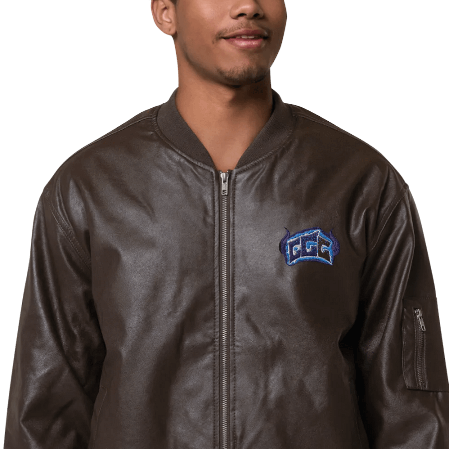 GGG Fire Logo Leather Jacket product image (6)