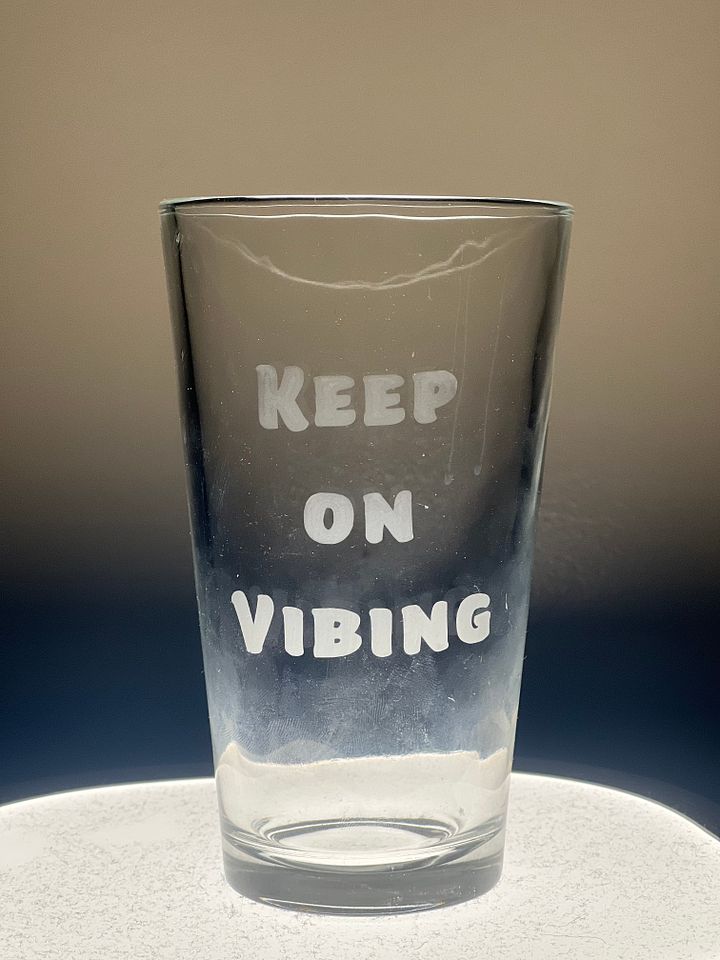 Keep on Vibing Pint Glass product image (1)