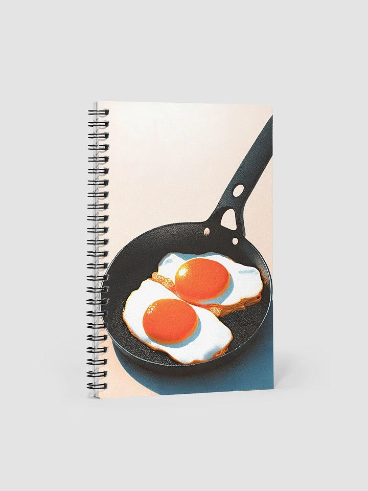Fried eggs in a pan - illustrated in dotted raster style product image (1)