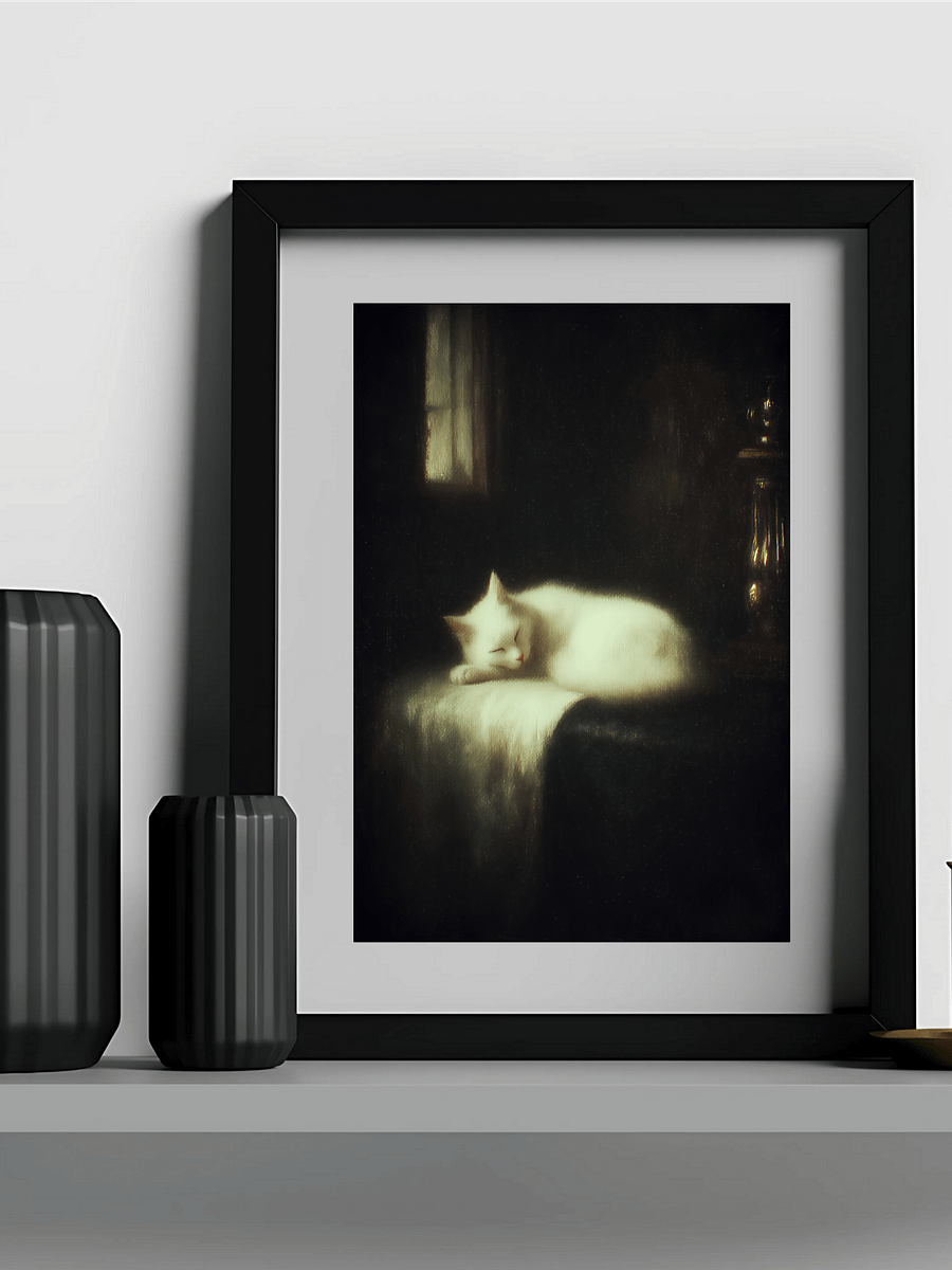 Ethereal Feline – Serene Slumber Art product image (6)