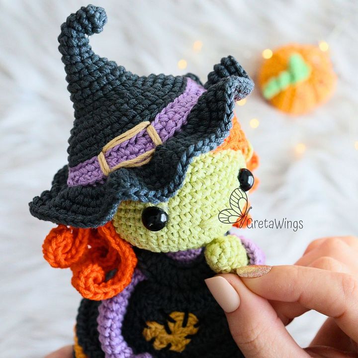 Witch Alana Amigurumi Pattern - Crochet Your Own Spooky Cute Witch! (Digital Download) product image (2)
