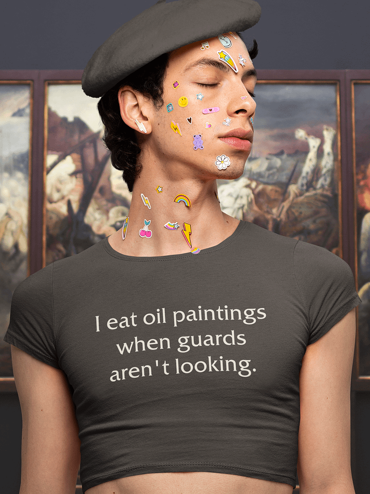 I eat paintings crop tee product image (1)