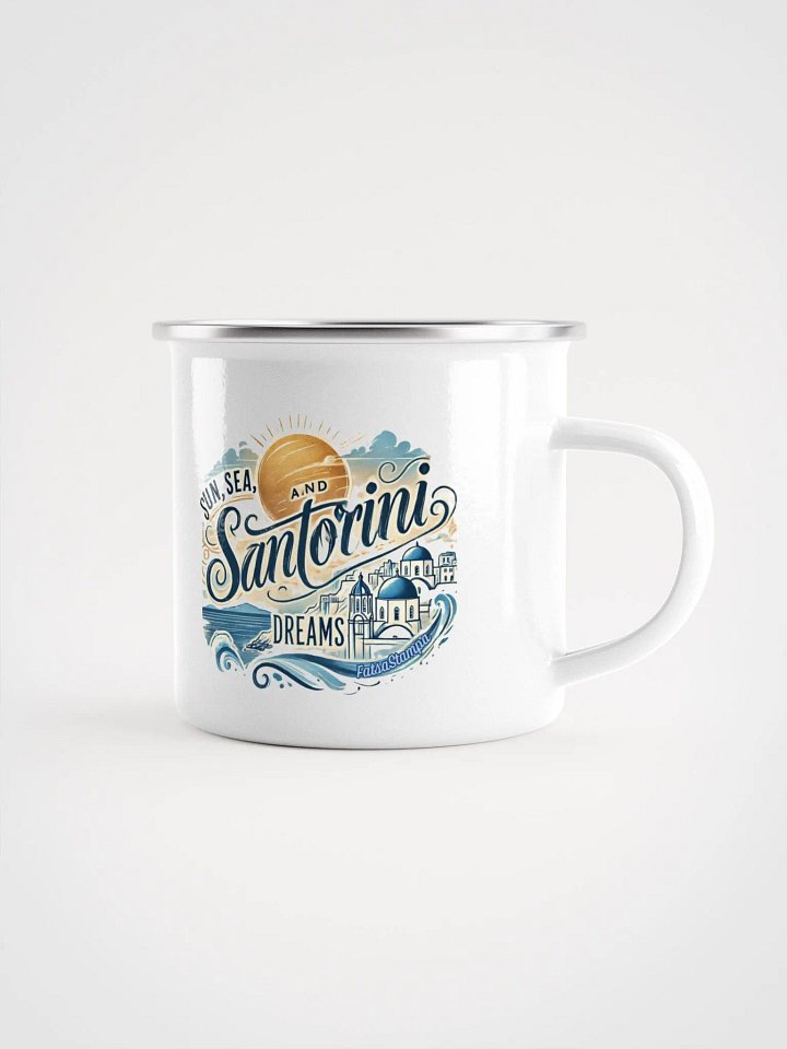 Santorini Dreams Enamel Mug product image (1)