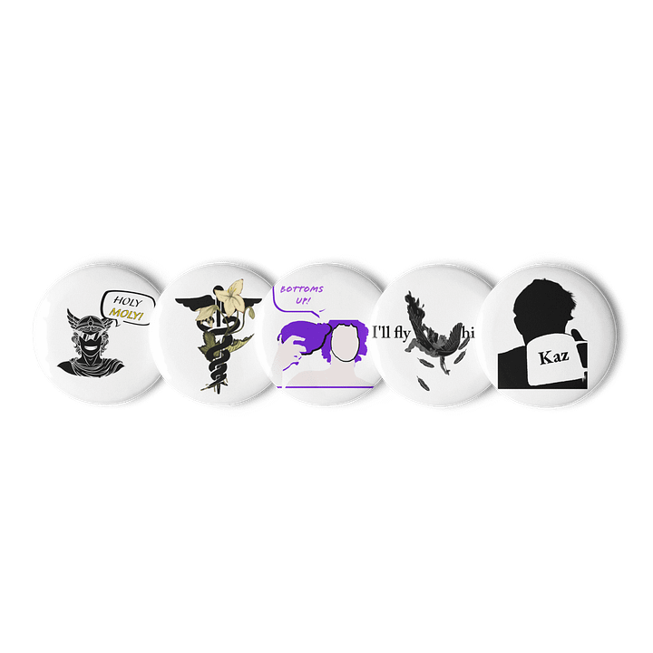 Greek Mythology Pin Button Set (Including Kaz pin) product image (1)