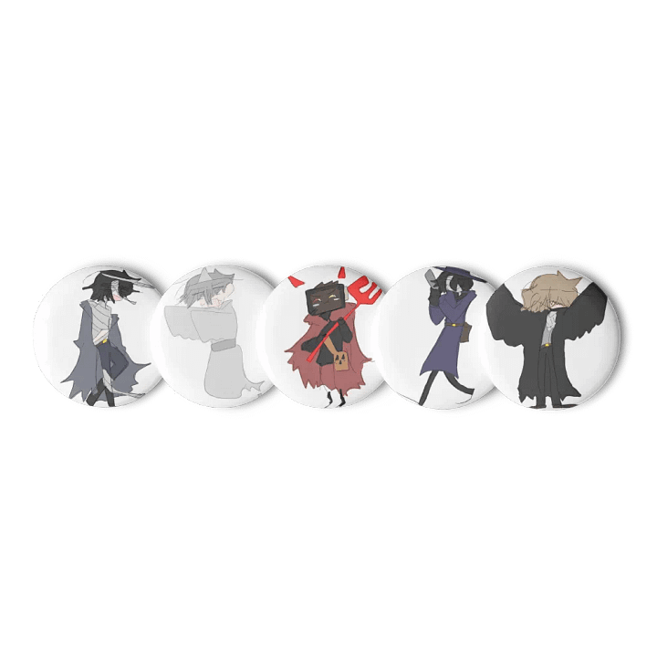 Moon of the Daylight characters Halloween pin buttons part2 product image (1)
