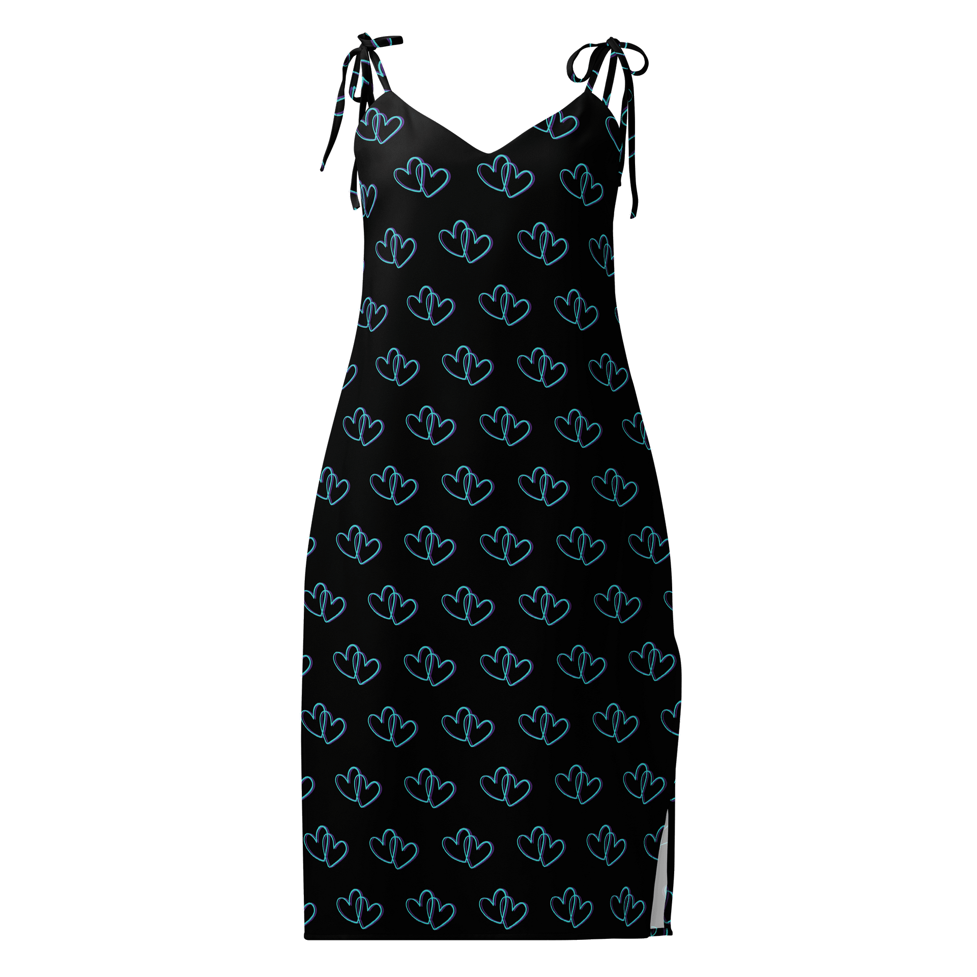 Black Heart Slit Dress product image (1)