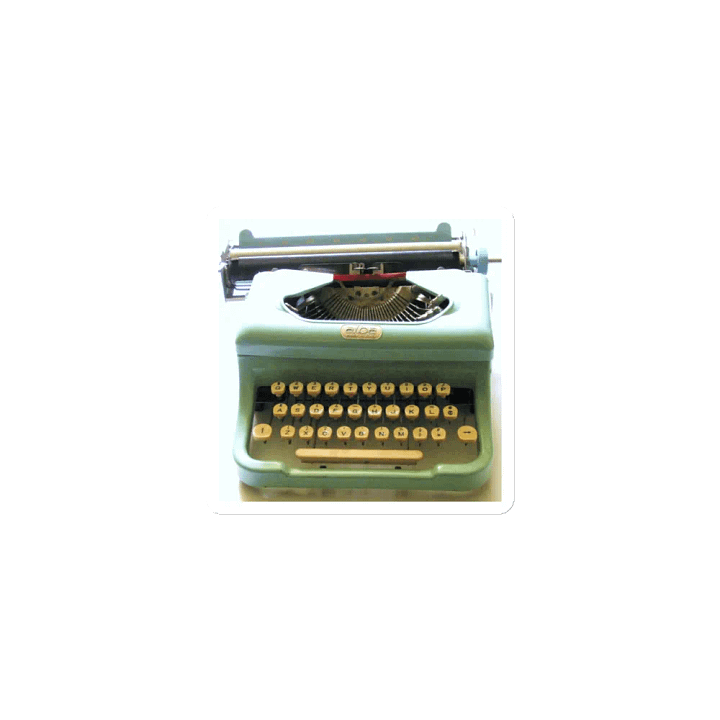 Mint Blue Vintage Typewriter Die-Cut Magnet product image (1)