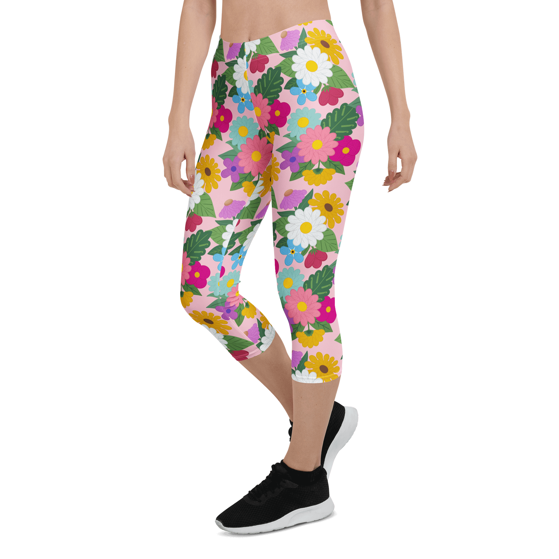 Floral Yarn Print Capri Leggings product image (6)