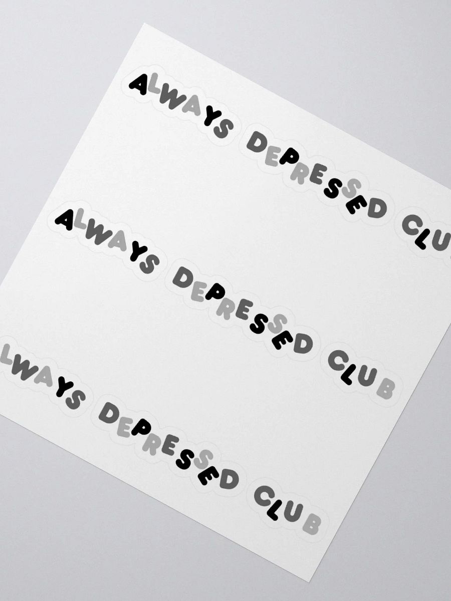 ALWAYS DEPRESSED CLUB Stickers product image (5)