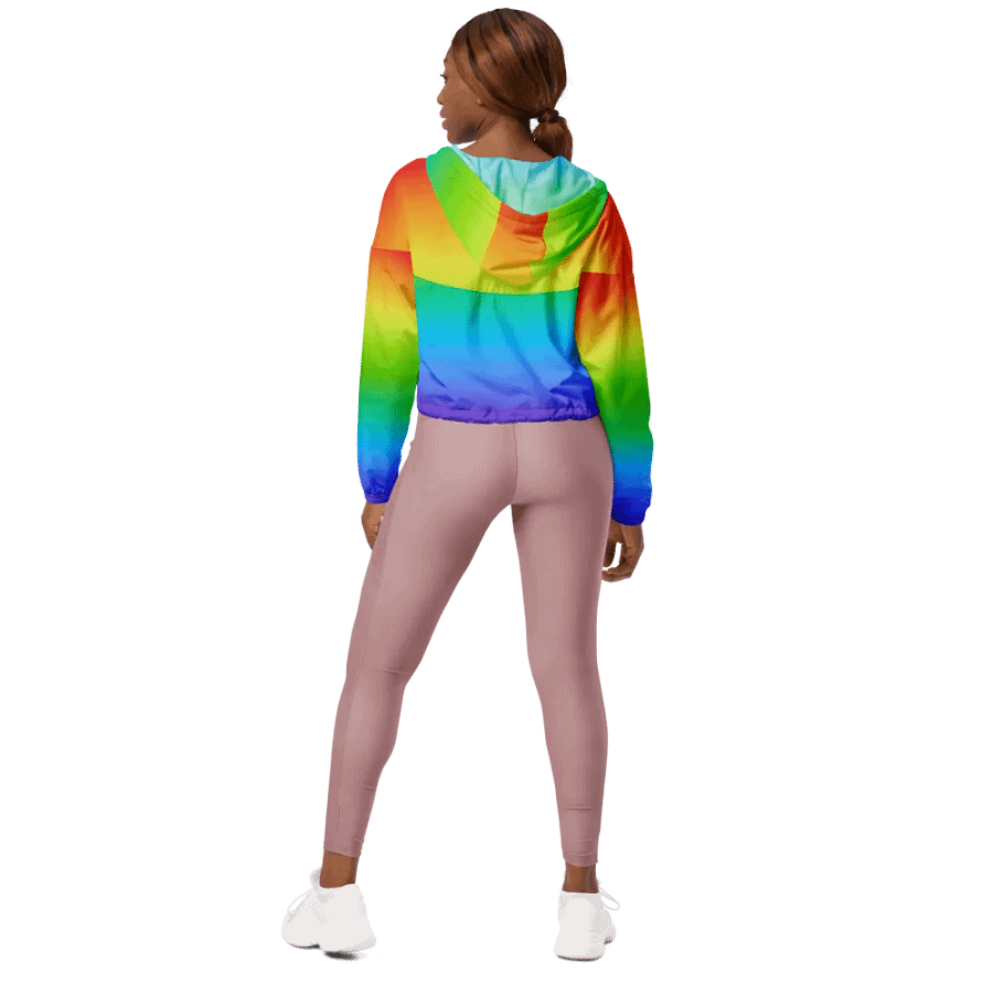 Rainbow Women's Cropped Windbreaker product image (8)