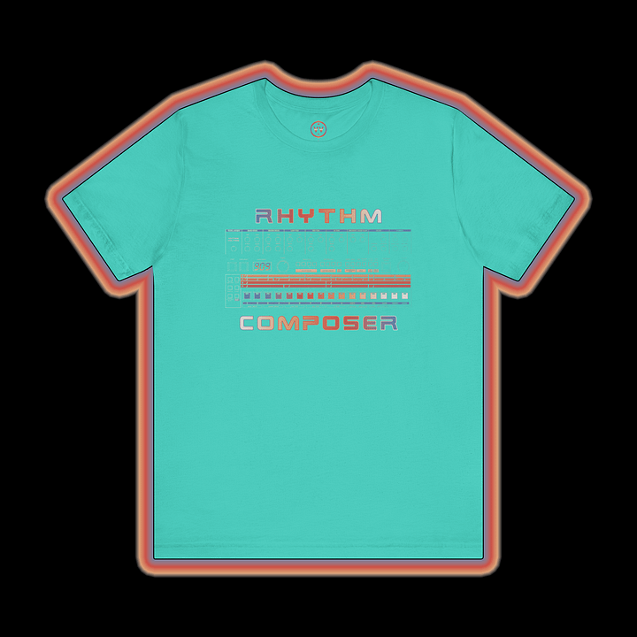 909 T-Shirt "Rhythm Composer" Roland TR-909 (Vintage Drum Machine) COLOUR PRINT B product image (1)