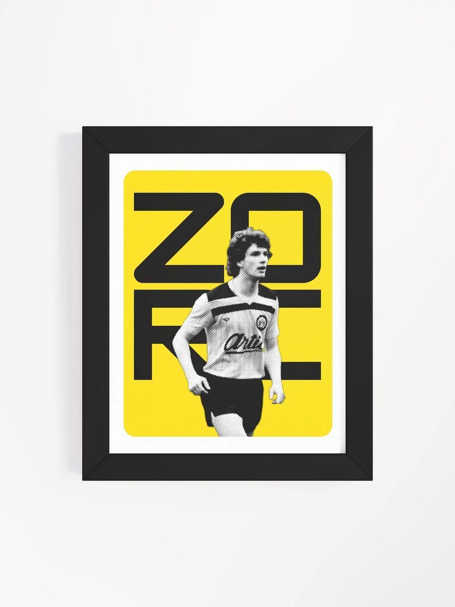 Michael Zorc BW Borussia Dortmund Name Art Framed Print product image (1)