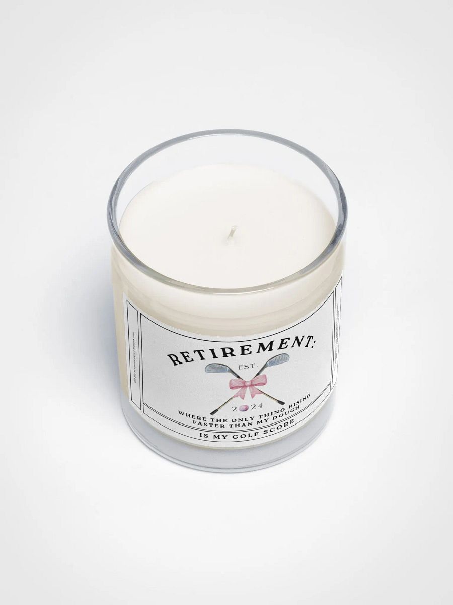 Personalized retirement coquette gift for a golfer - Soy wax vegan candle product image (4)