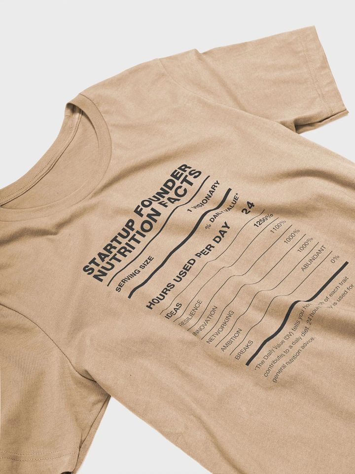 STARTUP FOUNDER Nutrition Facts Supersoft Tee product image (31)