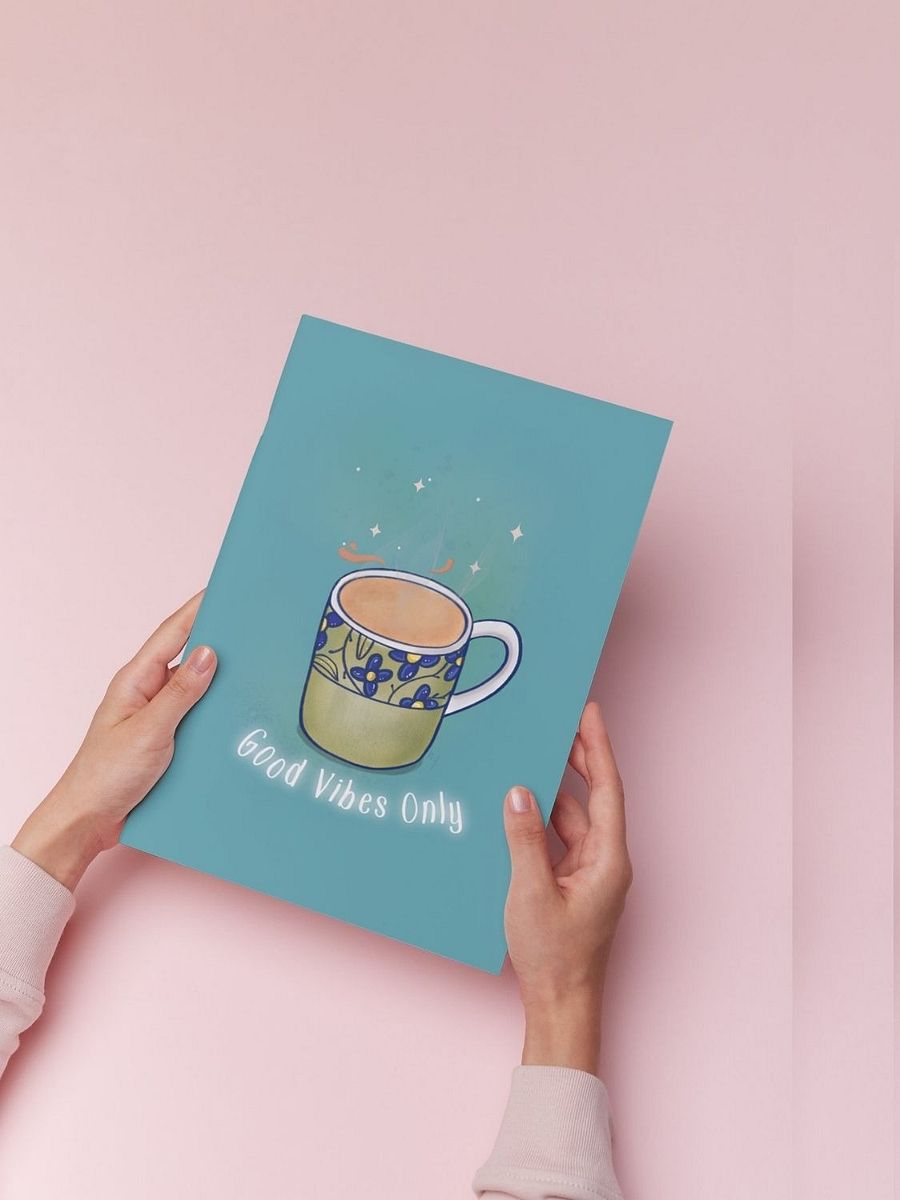 Good Vibes Only Floral Mug Poster product image (3)