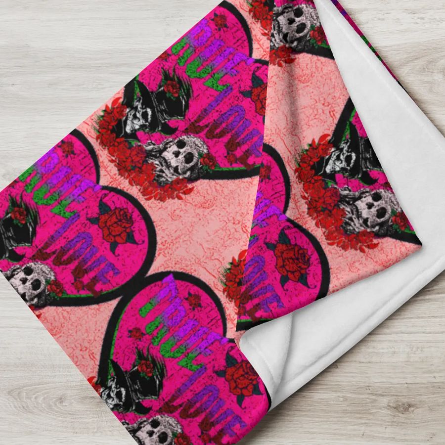 True Love Pink & White Blanket product image (6)