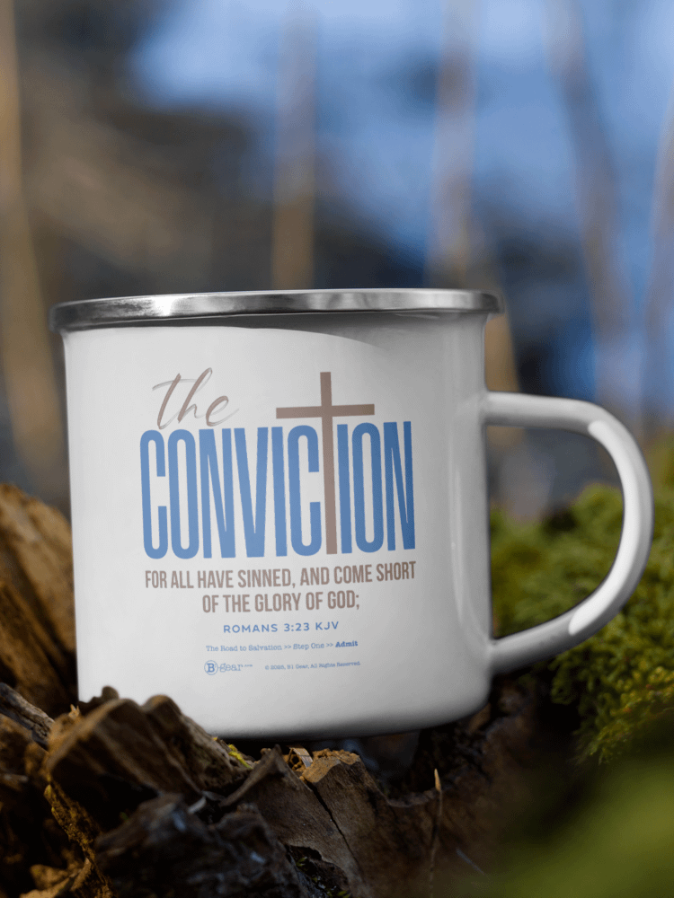 Mug, The Road to Salvation, Step 1, Admit/CONVICTION, Premium Enamel Mug product image (6)