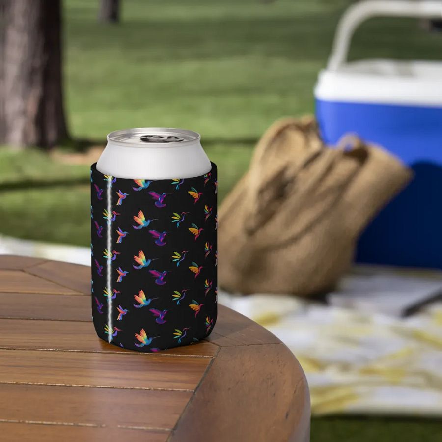 Vibrant Hummingbird Coozie Can Cooler product image (7)