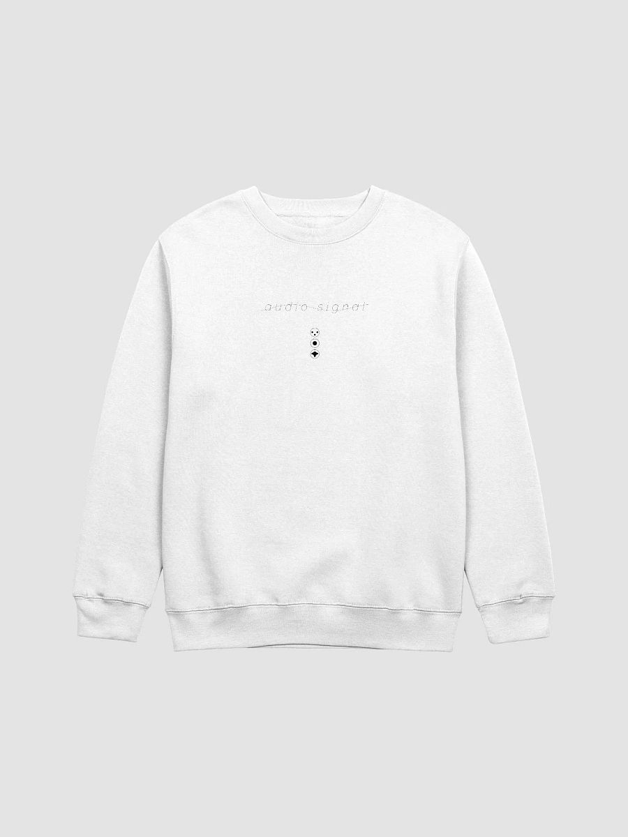 Sudadera blanca con cuello redondo Audio Signal product image (3)