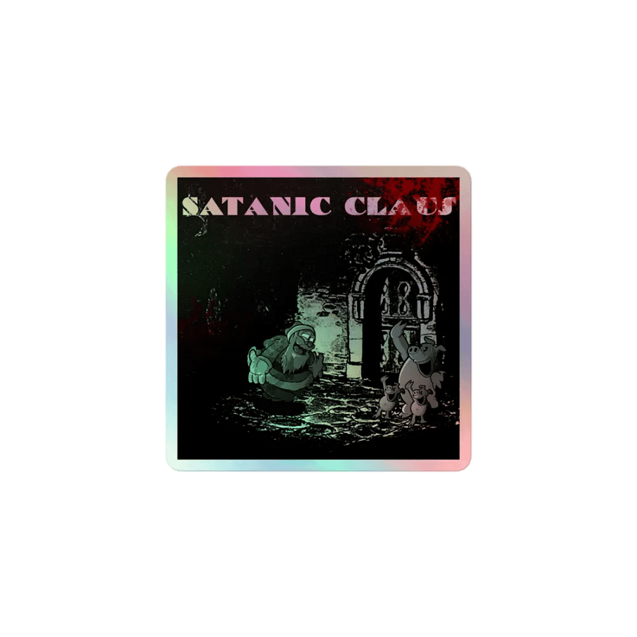 Satanic Claus Holographic Sticker Sheet product image (1)