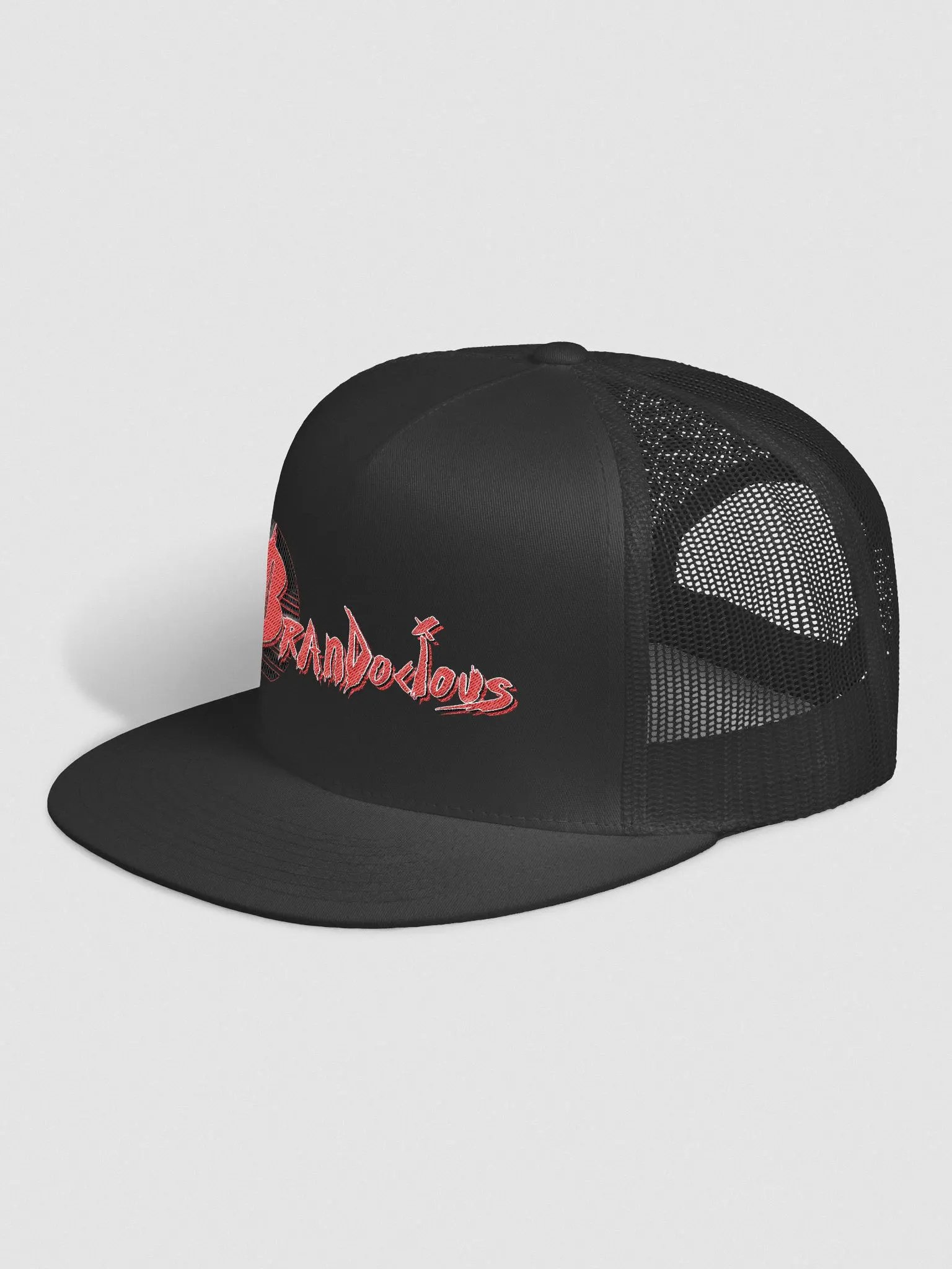 Brandocious Logo, Black and Red - Trucker Hat. product image (63)