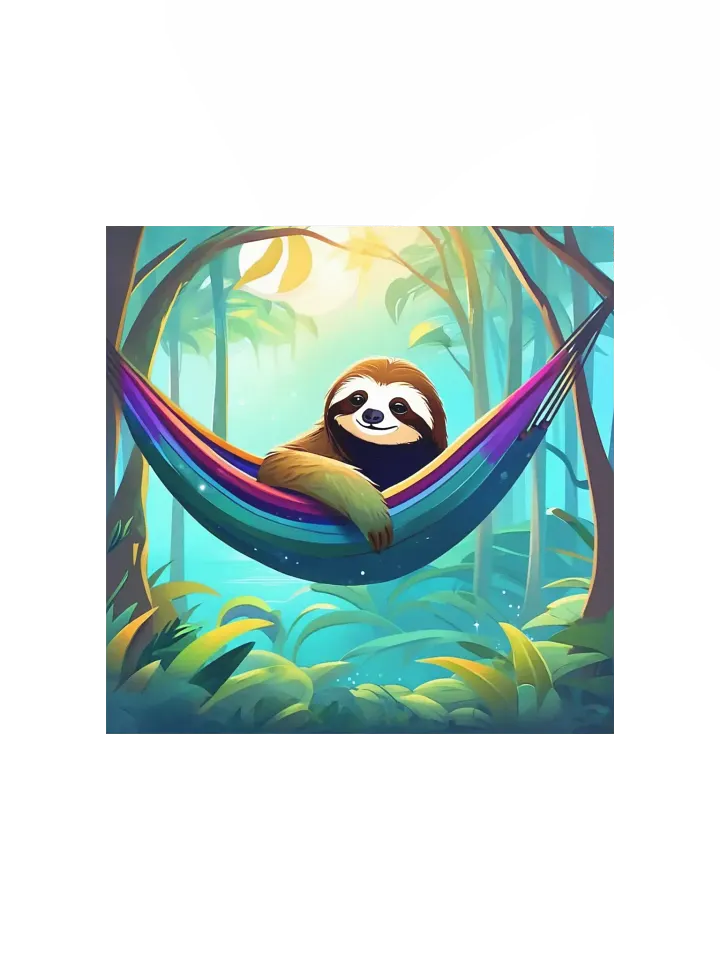 Moonlit Sloth Hammock Poster product image (2)