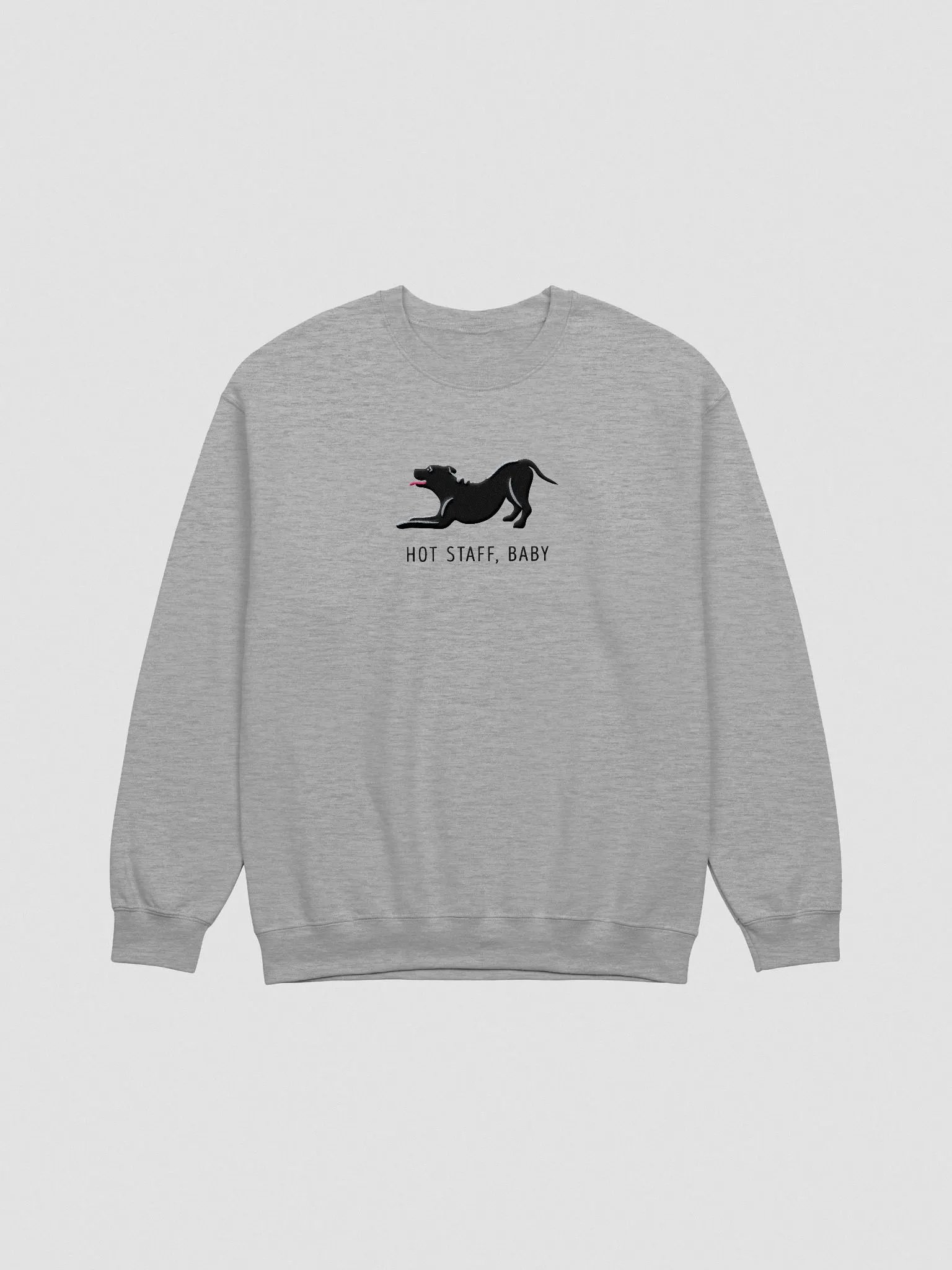 Hot Staff, Baby Sweatshirt (Embroidered) of a Staffordshire Terrier(Black) product image (4)
