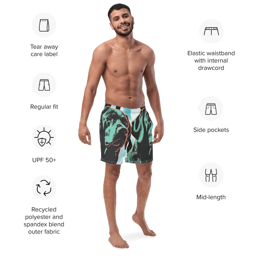 Pop Art Pup Swim Trunks product image (10)