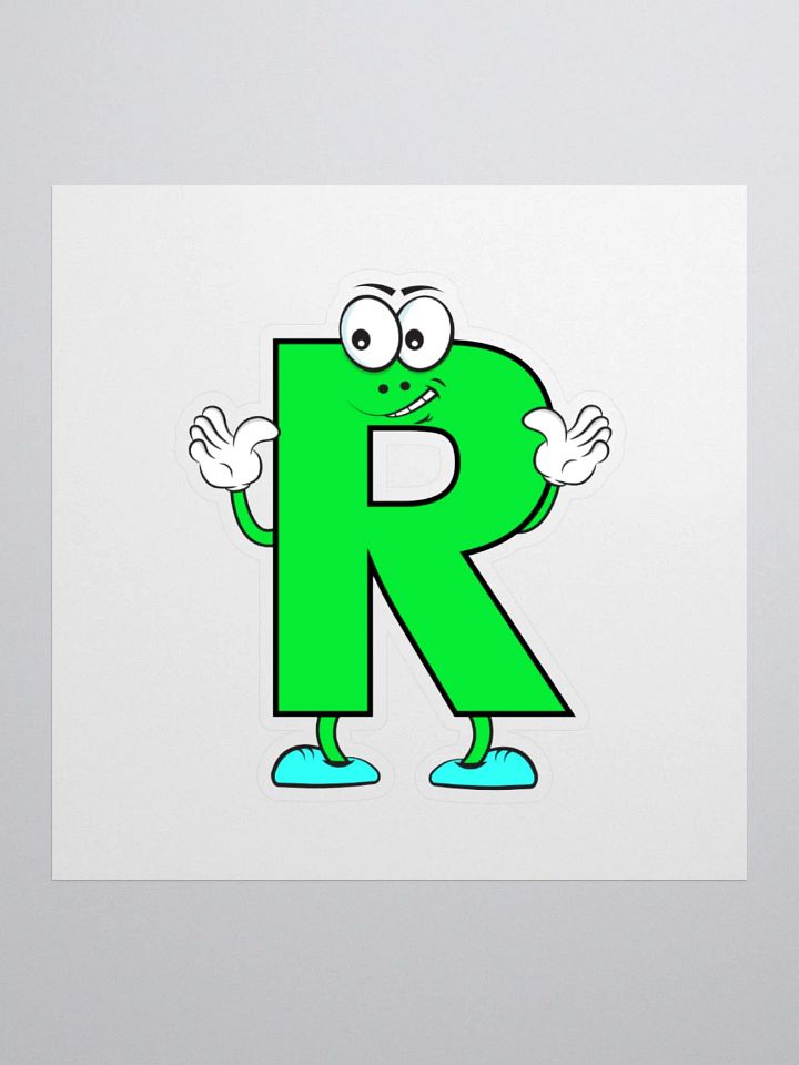 R Letter Cartoon Character Sticker product image (1)