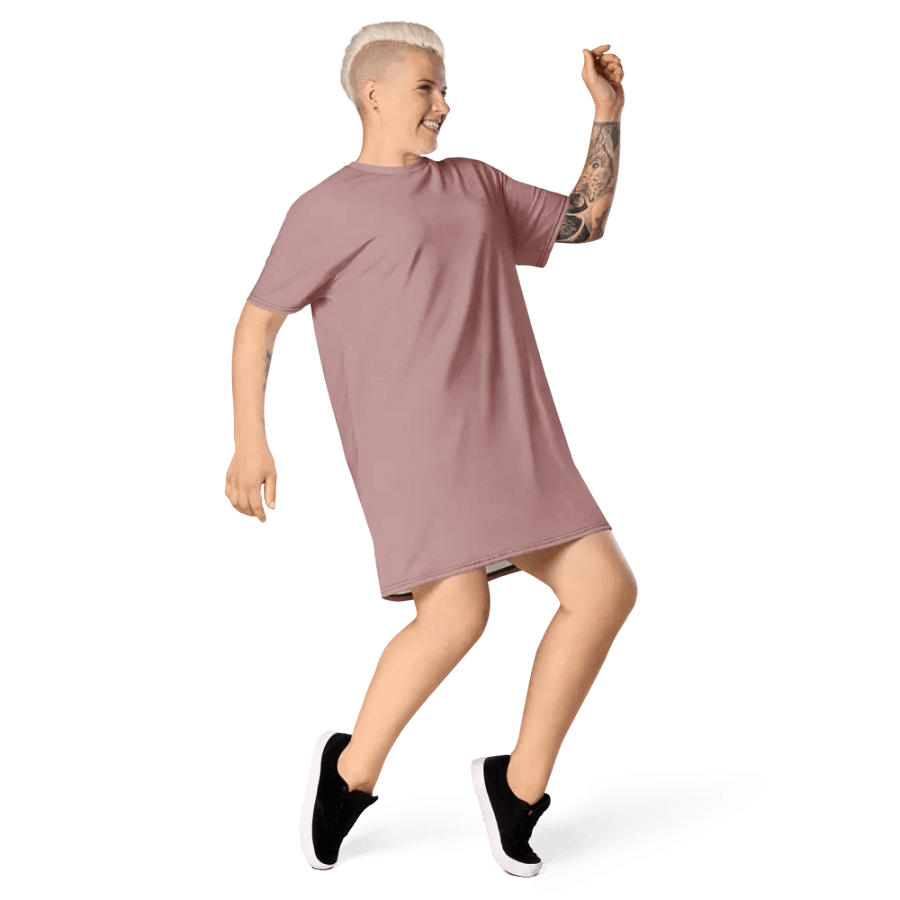 Effortless Chic Pink T-Shirt Dress product image (8)