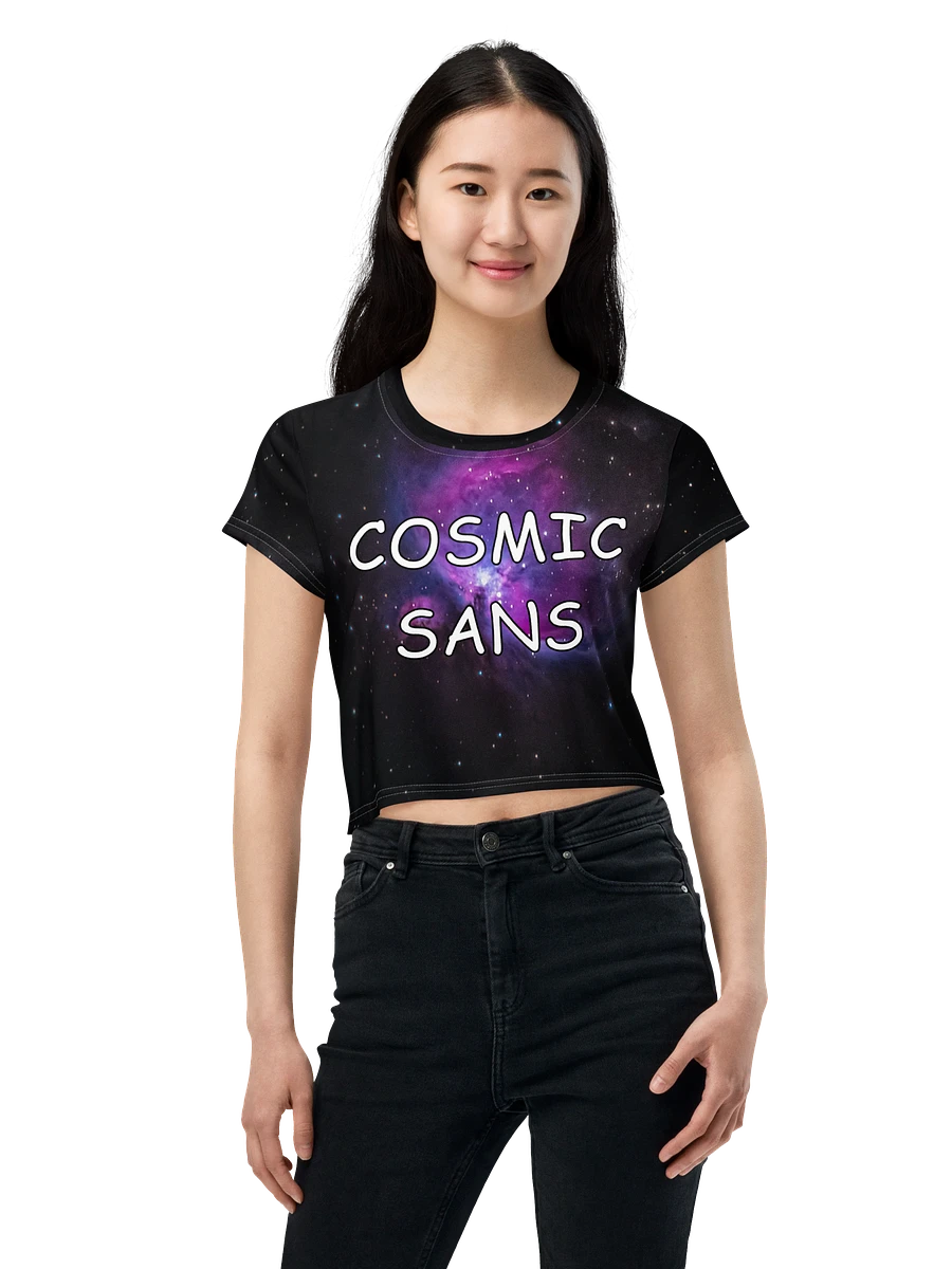Cosmic Sans crop tee product image (2)