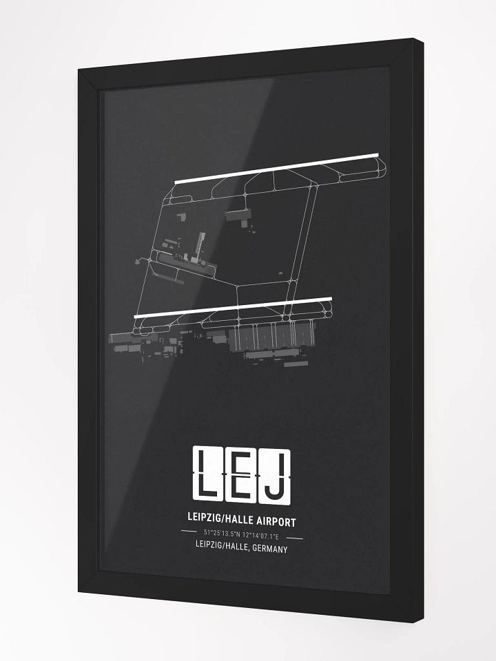 Framed Airport LEJ Premium Map On Matt Paper product image (2)