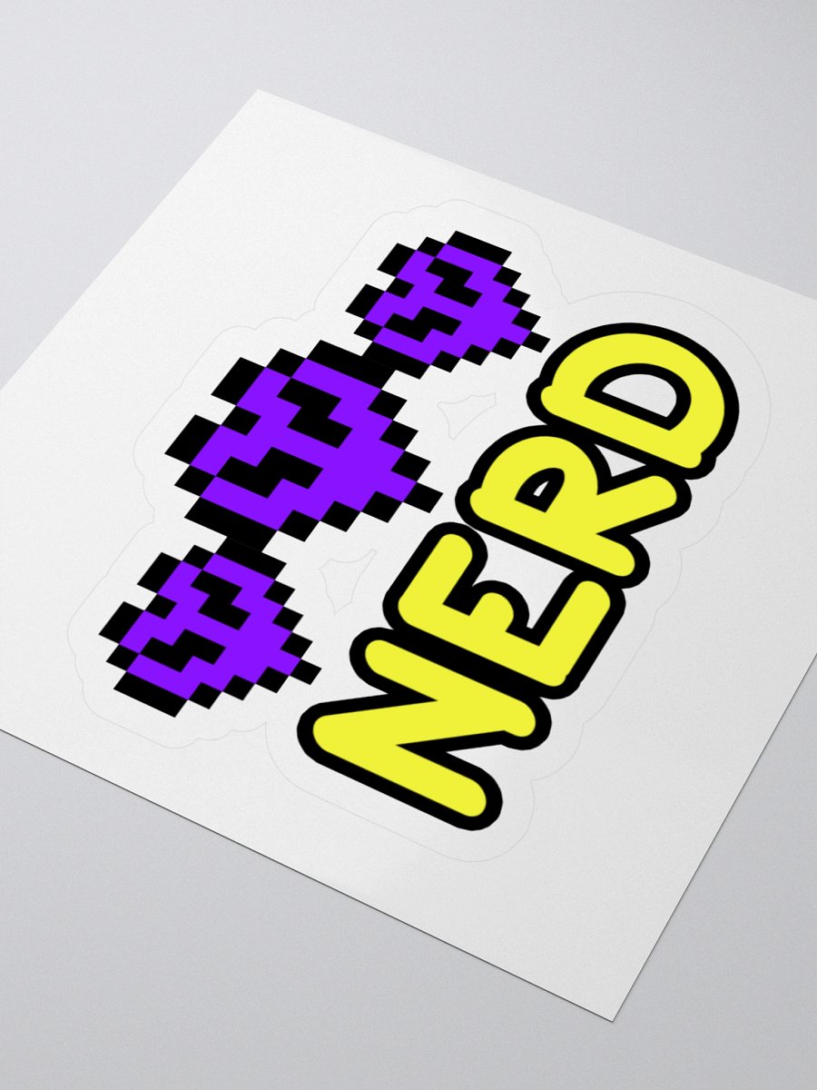 Hardcore Nerd vinyl sticker product image (3)