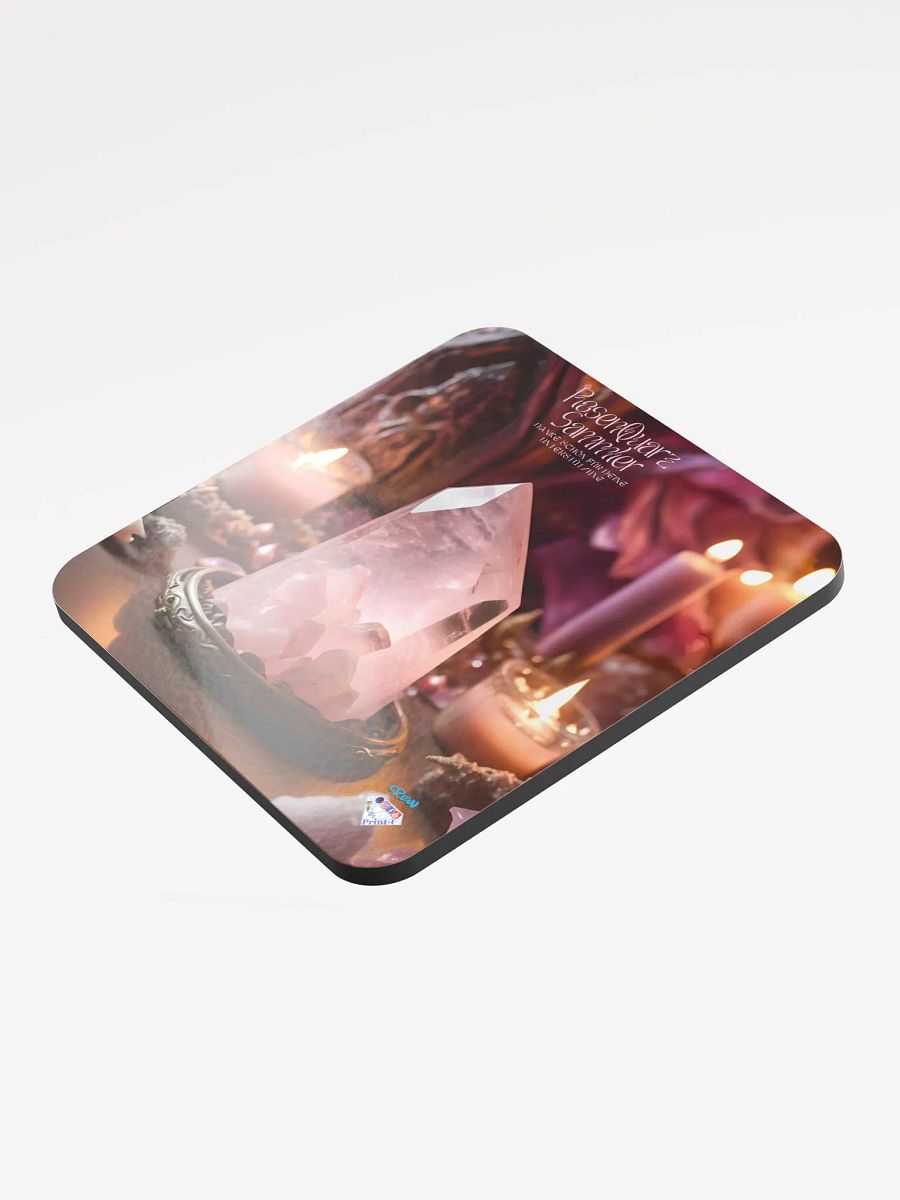 Untersetzer aus glänzendem Kork, Jahres Abo. RosenQuarz Sammler product image (3)
