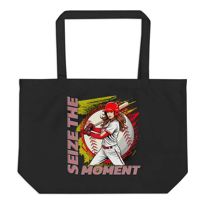 Seize the Moment Baseball Female Eco-Friendly Tote Bag product image (1)