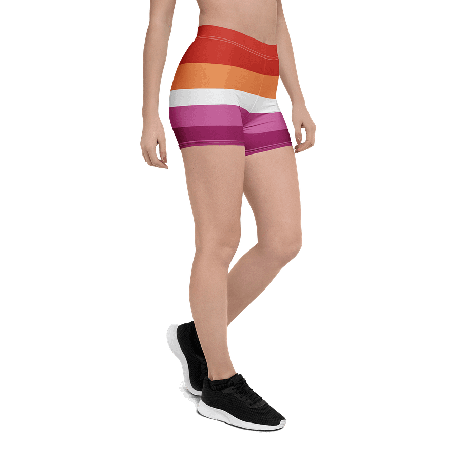 Lesbian Pride Flag Bike Shorts product image (6)