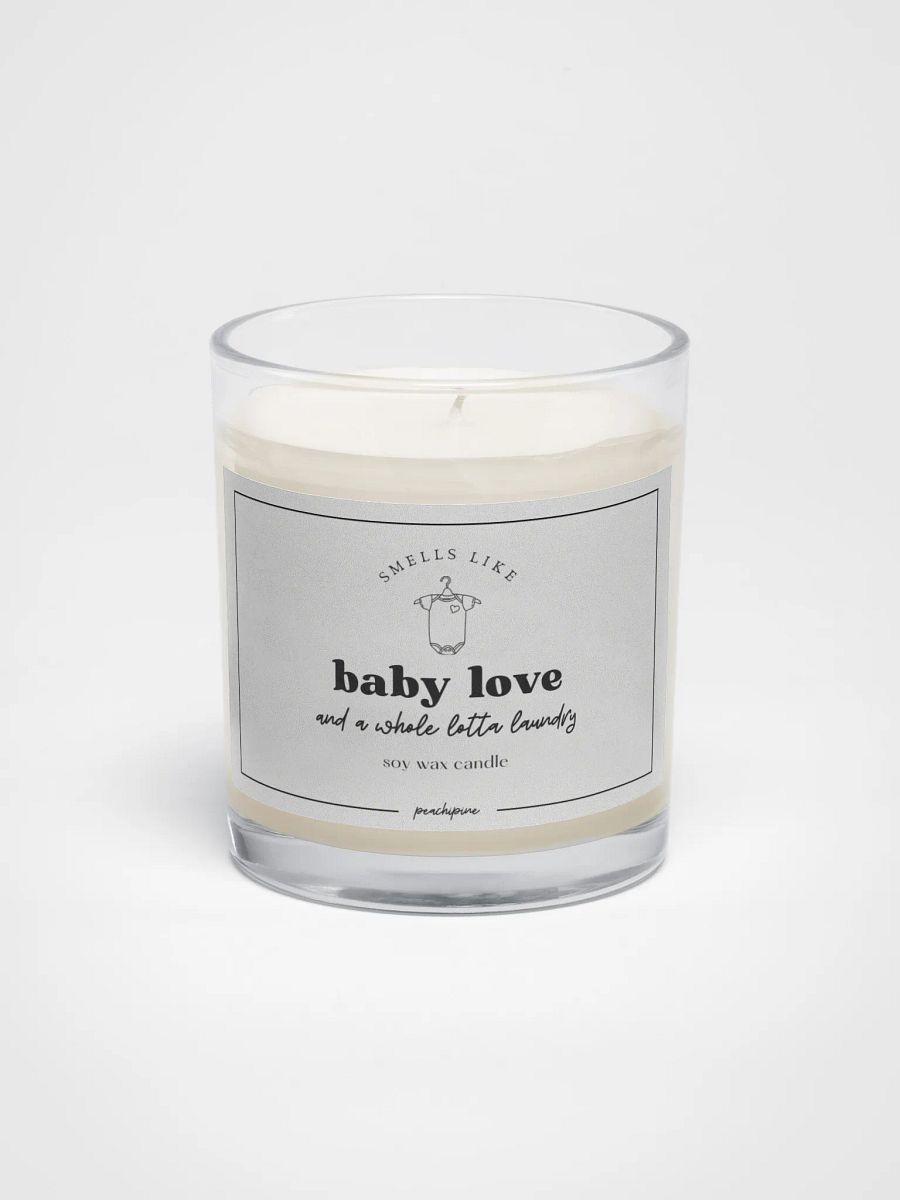 Baby Love & A Whole Lotta Laundry – New Parent Soy Candle, Funny Baby Gift product image (1)