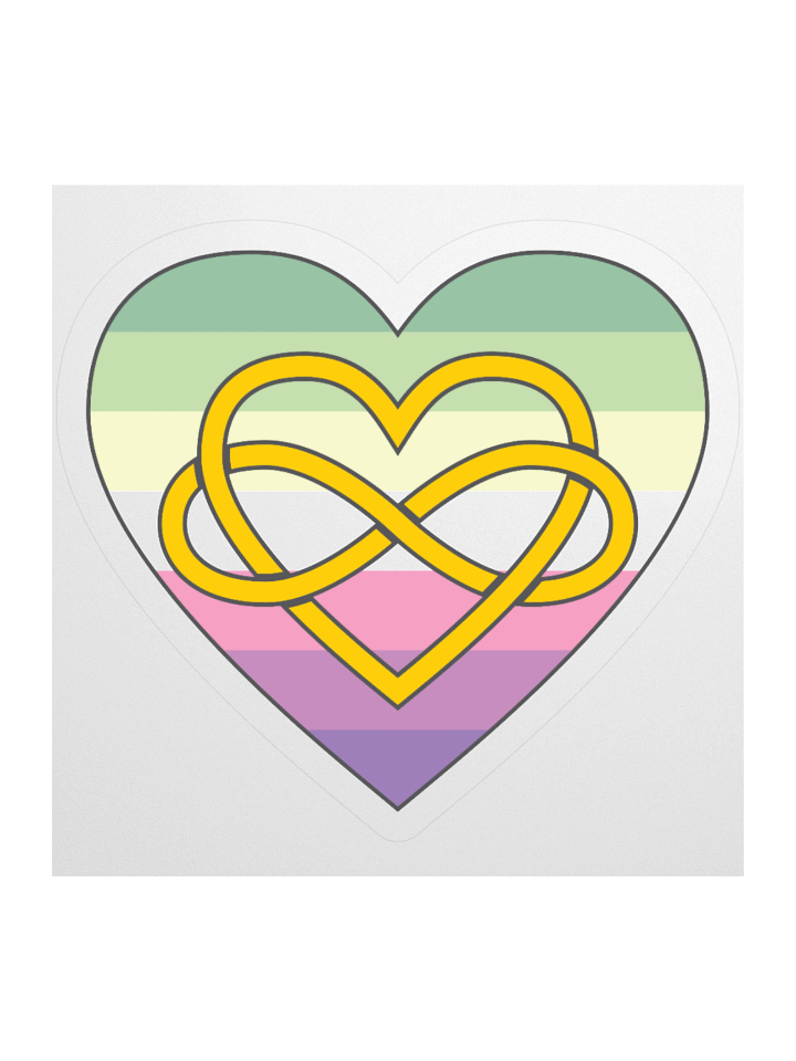 Genderfae Pride Flag Polyamory Infinity Heart Sticker product image (1)