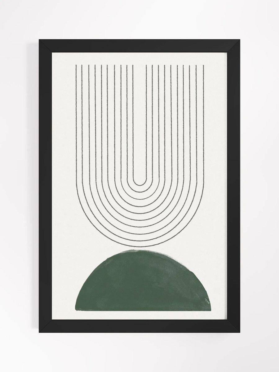 Curved Lines Matte Poster | Modern Abstract Wall Art product image (4)