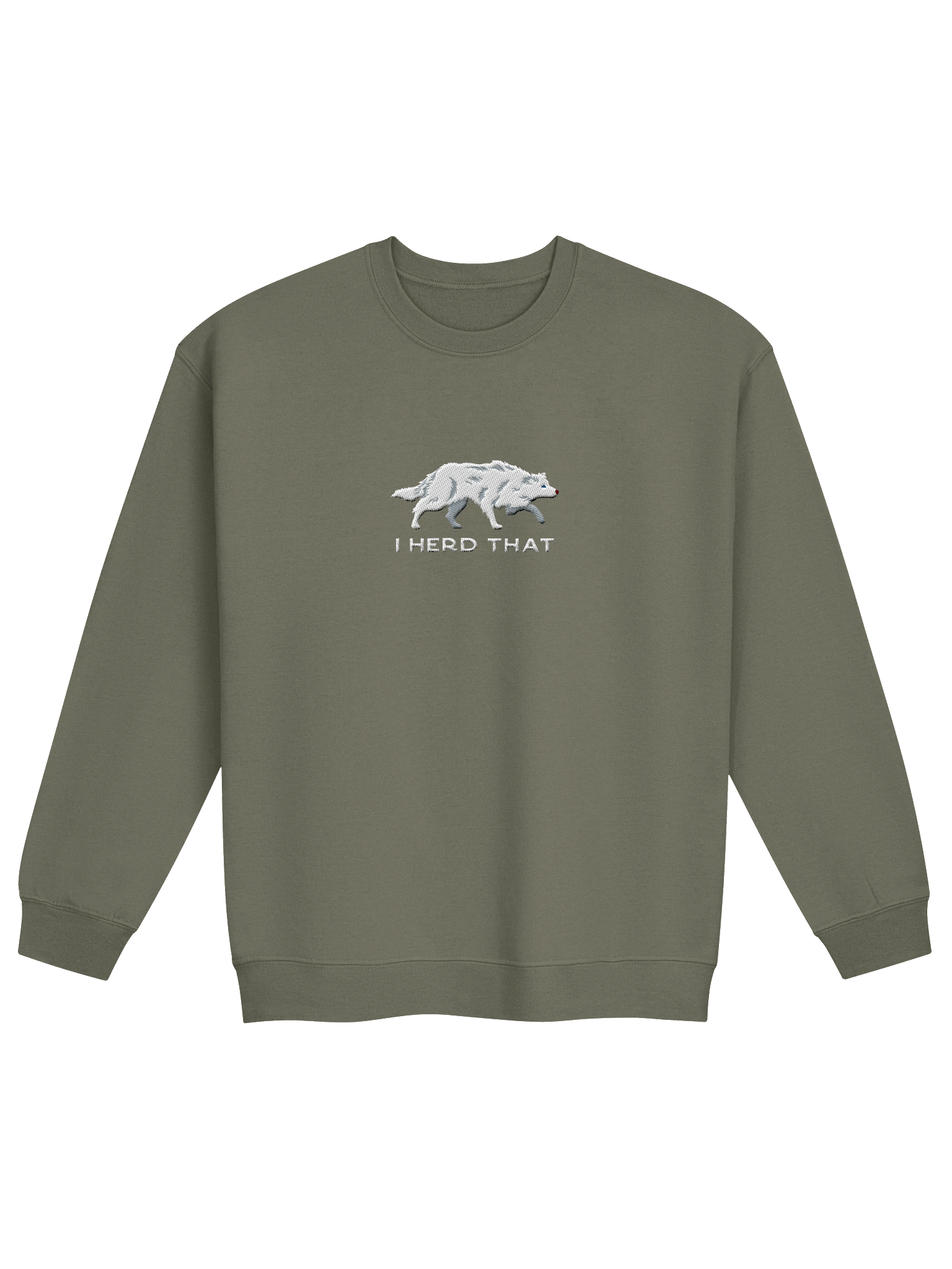 I Herd That Sweatshirt (Embroidered) of a Border Collie(Double Merle/White) product image (17)